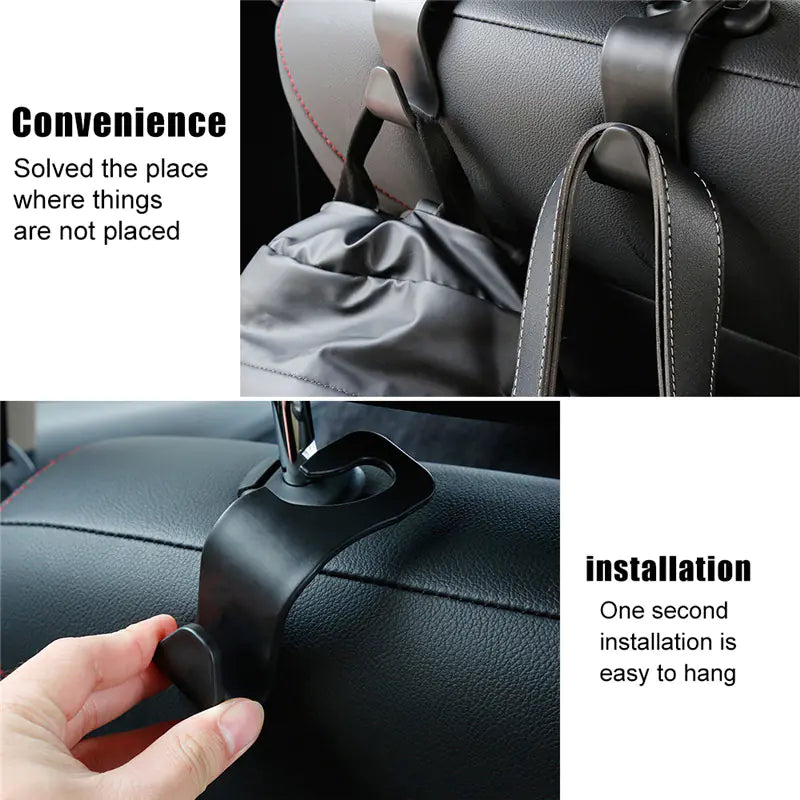 CAR SEAT BACK HOOKS